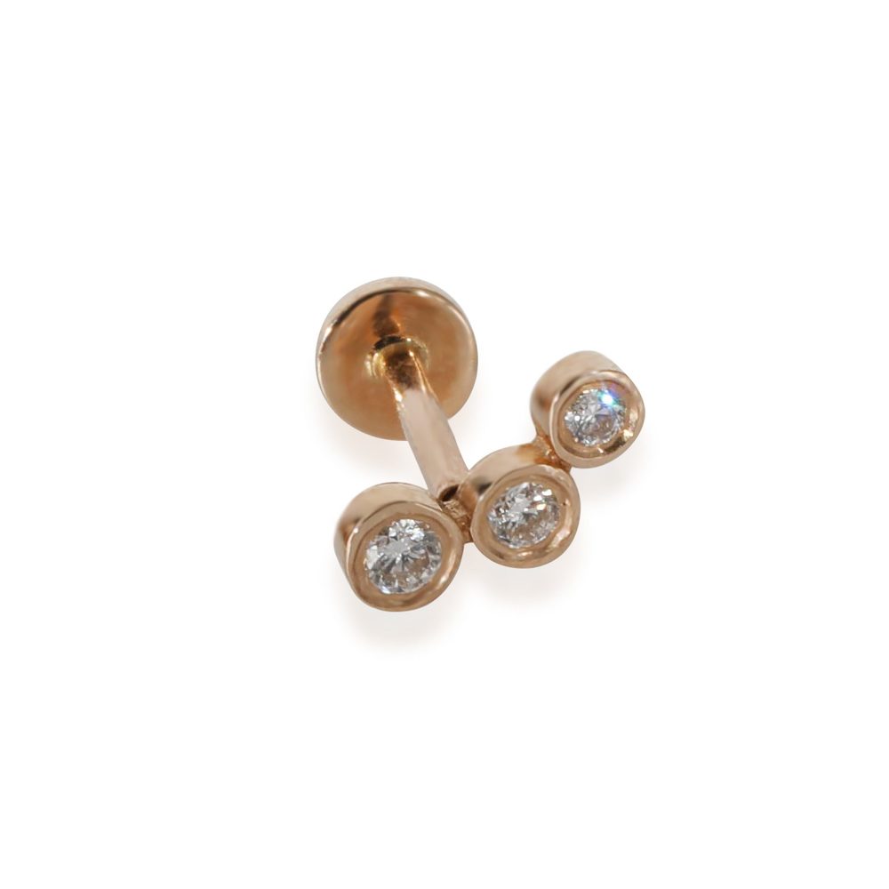 Kismet 3 Solitaire Bubble Piercing in 14k Rose Gold 0.04 CTW